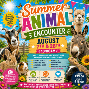 Summer Animal Encounter - August 7th & 28th 10.00