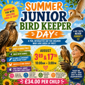 Summer Junior Bird Keeper Day - August 3rd & 17th 10.00-3.00