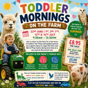 Toddler Mornings on the Farm - June 22nd, July 1st, 3rd, 7th, 13th & 16th 9.30-12.30
