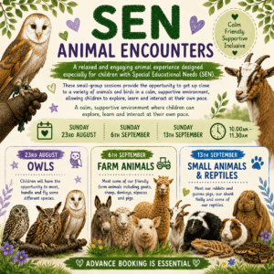 SEN Bird & Animal Encounters - August 23rd, September 6th & 13th 10.00-11.30